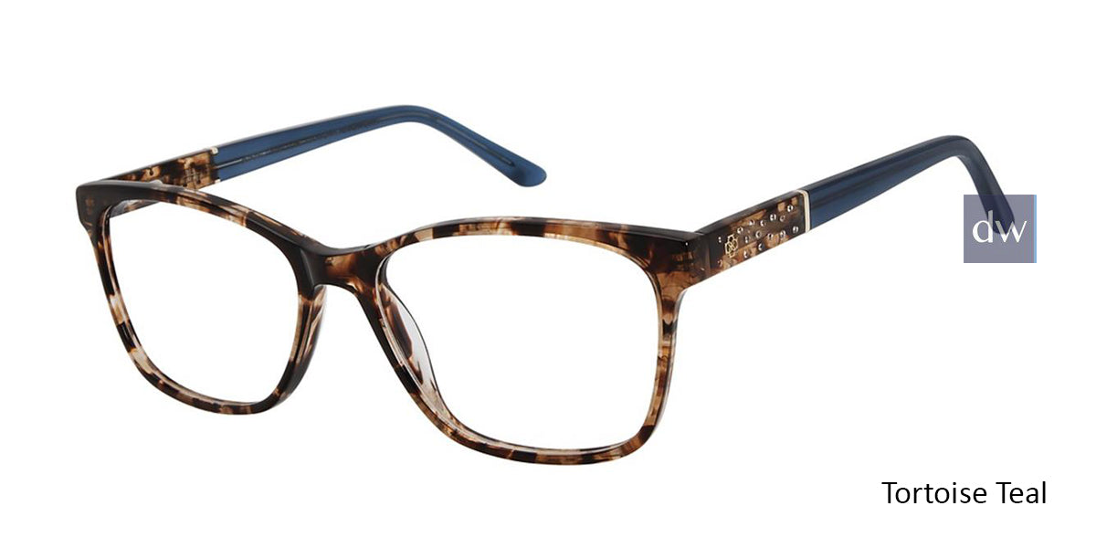 Tortoise Teal Ann Taylor AT008 Luxury Eyeglasses.