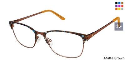 Matte Brown Ann Taylor AT102 Eyeglasses.