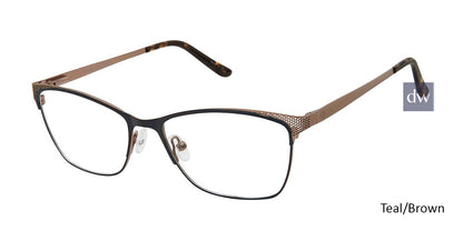 Mt Teal/Brown Ann Taylor AT103 Eyeglasses.