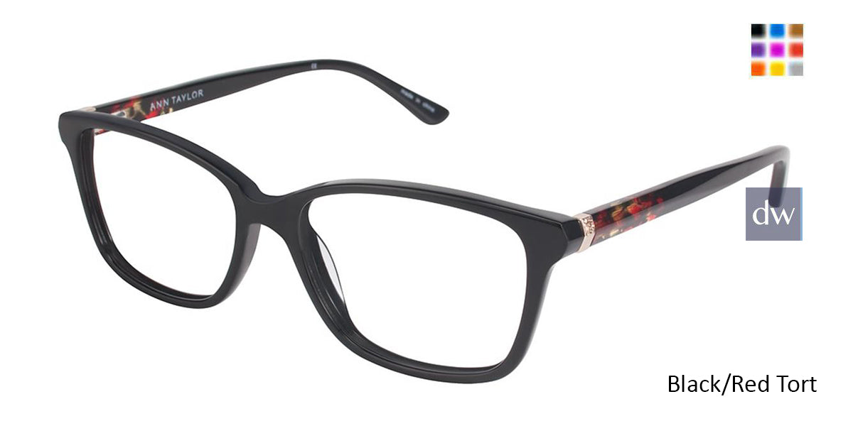 Black/Red Tort Ann Taylor AT322 Eyeglasses.