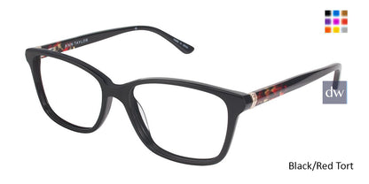 Black/Red Tort Ann Taylor AT322 Eyeglasses.