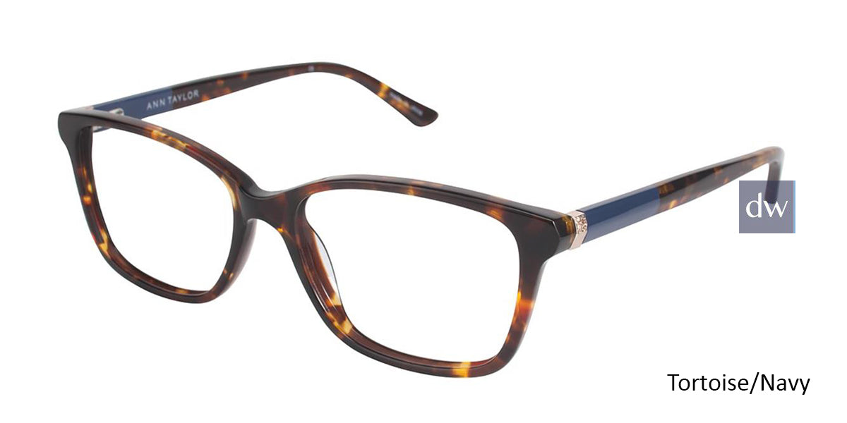 Tortoise/Navy Ann Taylor AT322 Eyeglasses.
