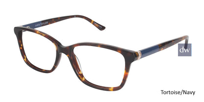 Tortoise/Navy Ann Taylor AT322 Eyeglasses.