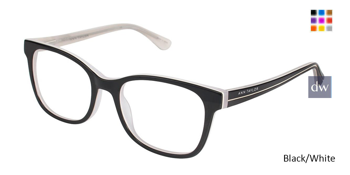 Black/White Ann Taylor AT323 Eyeglasses.