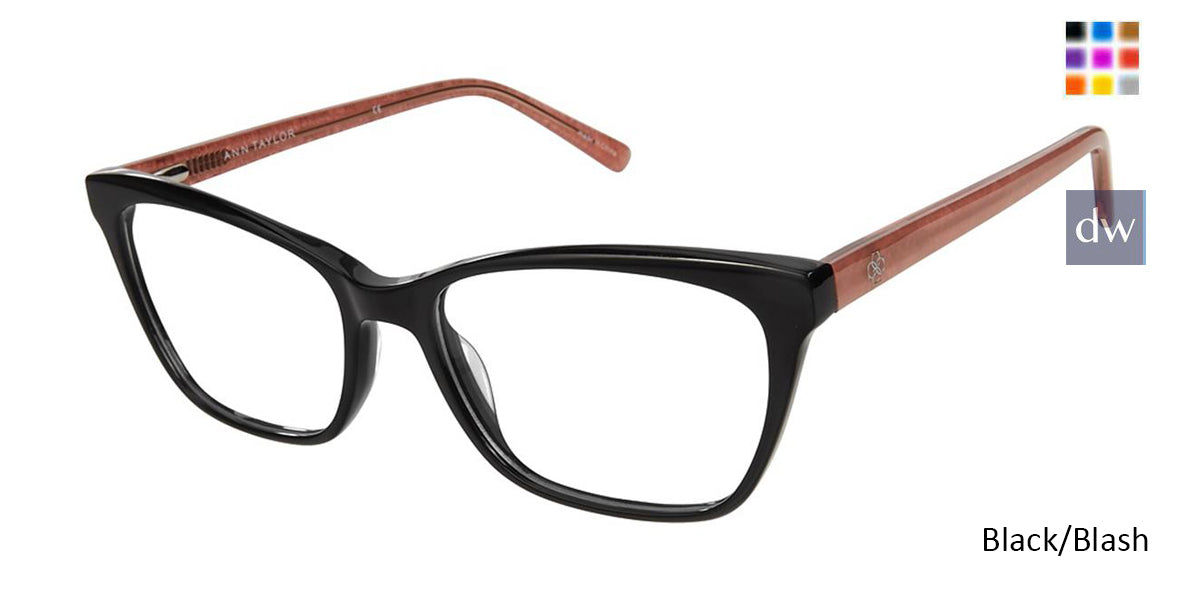 Black/Blush Ann Taylor AT333 Eyeglasses.