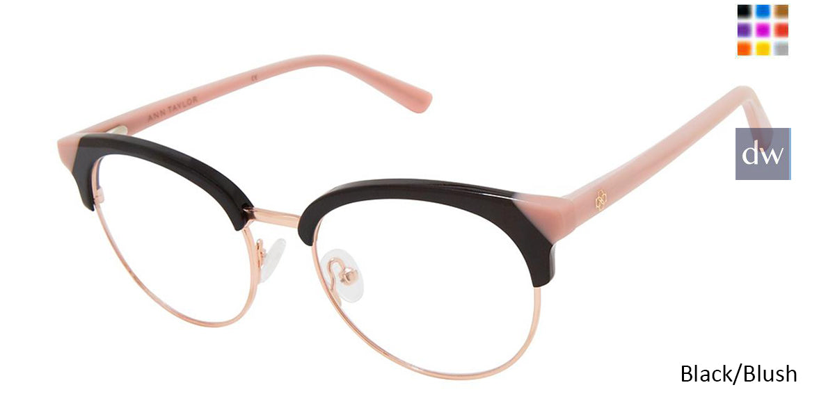 Black/Blush Ann Taylor AT335 Eyeglasses.