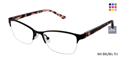 Mt Blk/Bls Trt Ann Taylor AT602 Titanium Eyeglasses.