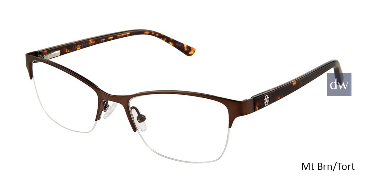 Mt Brn/Tort Ann Taylor AT602 Titanium Eyeglasses.