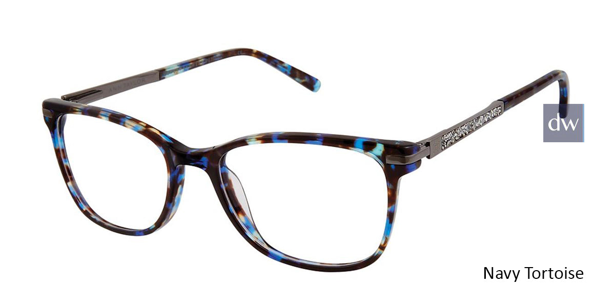 Navy Tortoise Ann Taylor ATP011 Luxury Petite Eyeglasses - Teenager.