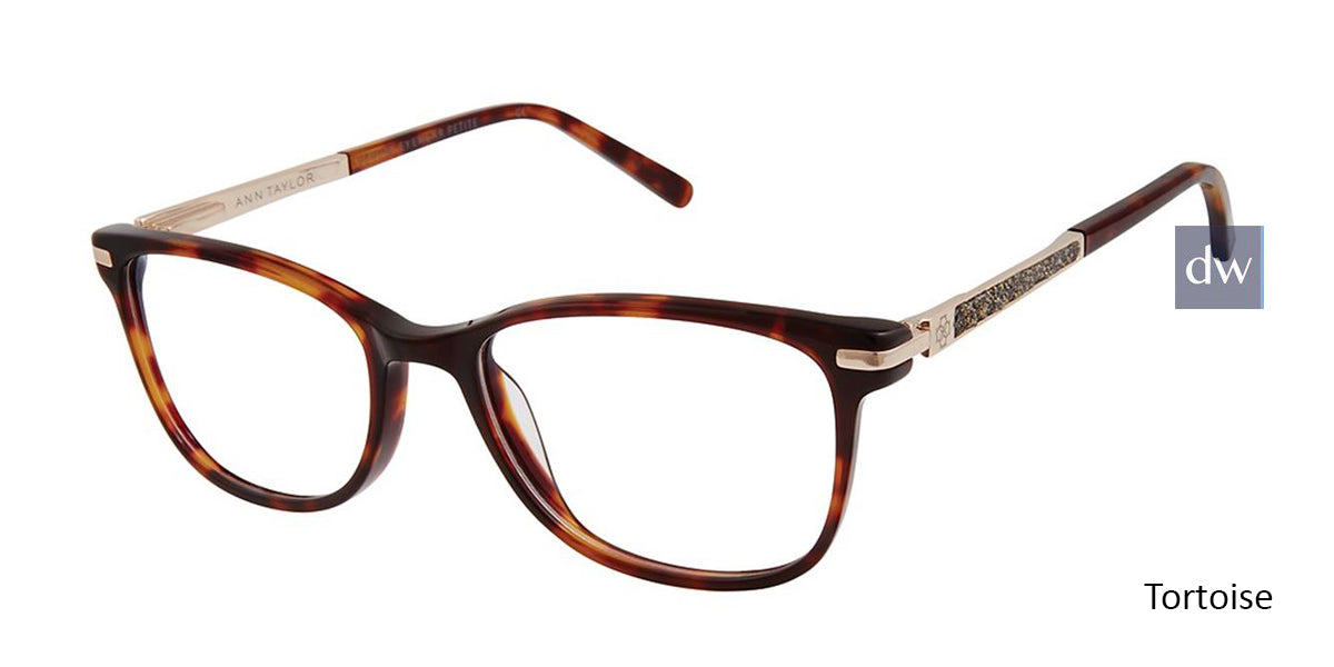Tortoise Ann Taylor ATP011 Luxury Petite Eyeglasses - Teenager.