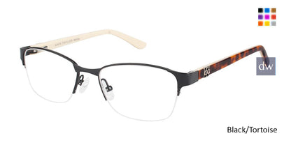 Black/Tortoise Ann Taylor ATP701 Petite Eyeglasses - Teenager.