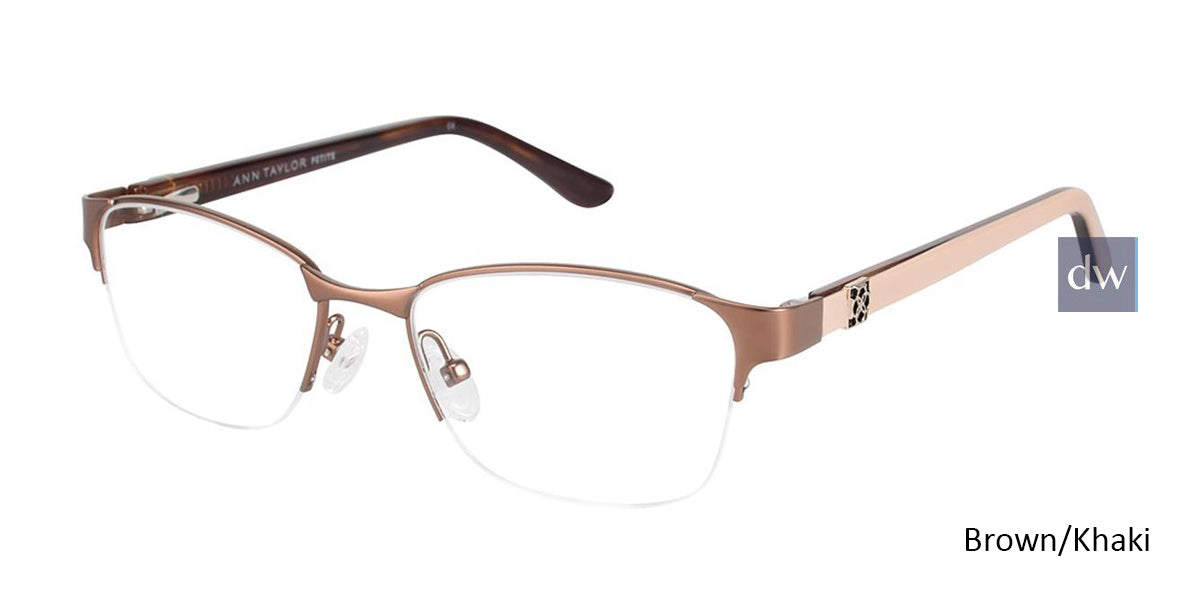 Brown/Khaki Ann Taylor ATP701 Petite Eyeglasses - Teenager