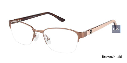 Brown/Khaki Ann Taylor ATP701 Petite Eyeglasses - Teenager