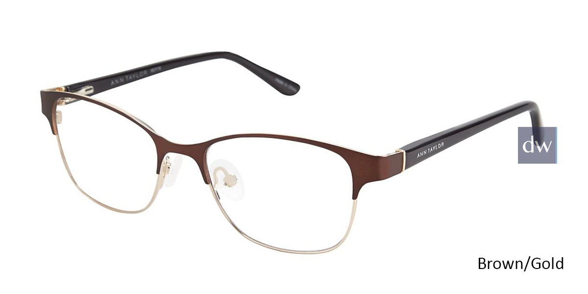 Brown/Gold Ann Taylor ATP706 Petite eyeglasses - Teenager.