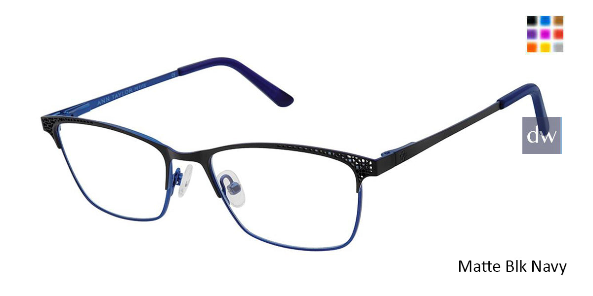 Matte Blk Navy Ann Taylor ATP709 Petite Eyeglasses.