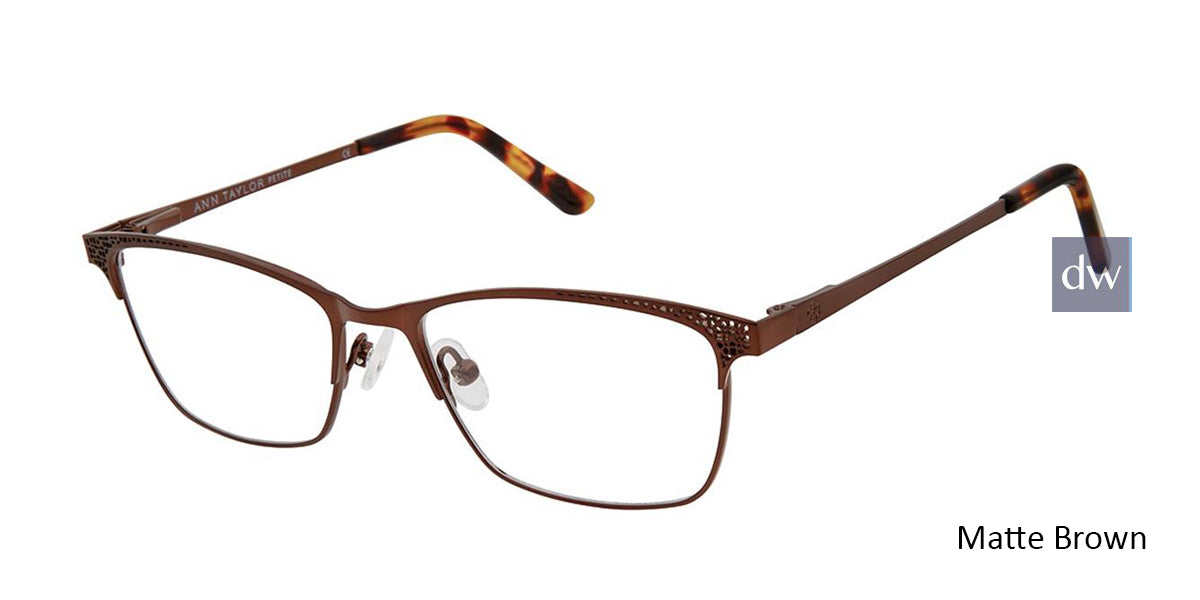 Matte Brown Ann Taylor ATP709 Petite Eyeglasses.