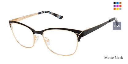Matte Black Ann Taylor ATP710 Petite Eyeglasses.