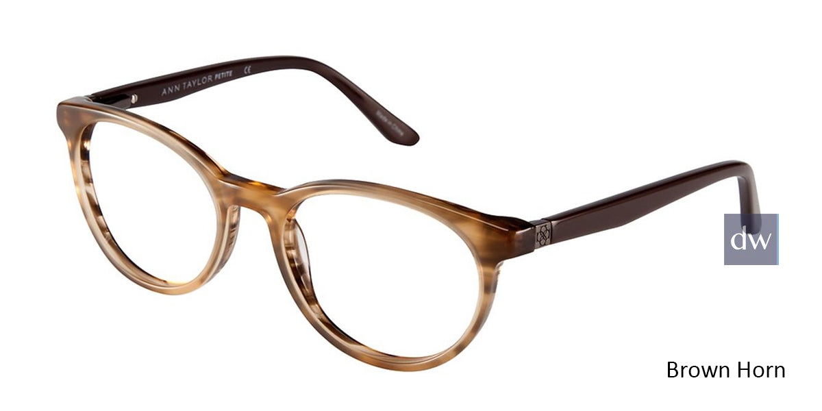 Brown Horn Ann Taylor ATP803 Petite Eyeglasses - Teenager.
