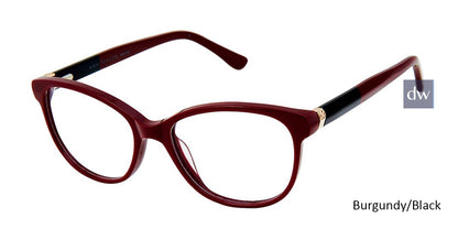 Burgundy/Black Ann Taylor ATP813 Petite Eyeglasses - Teenager.