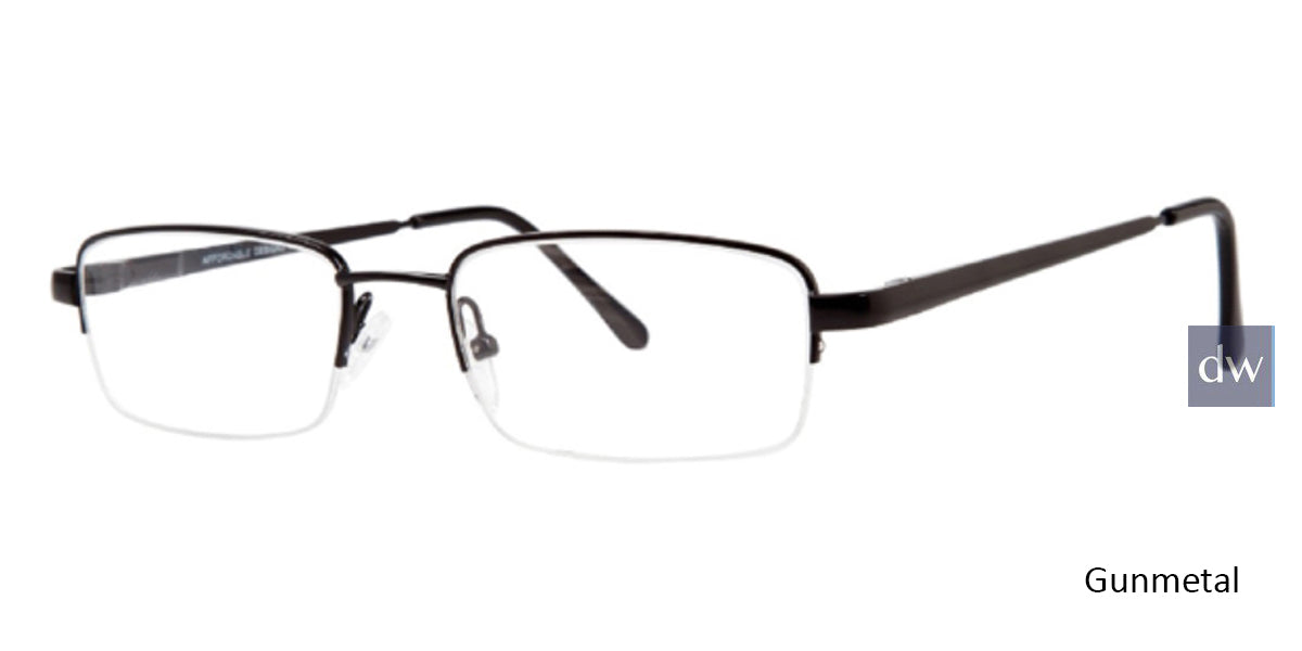 Gunmetal Affordable Designs Gino Eyeglasses.