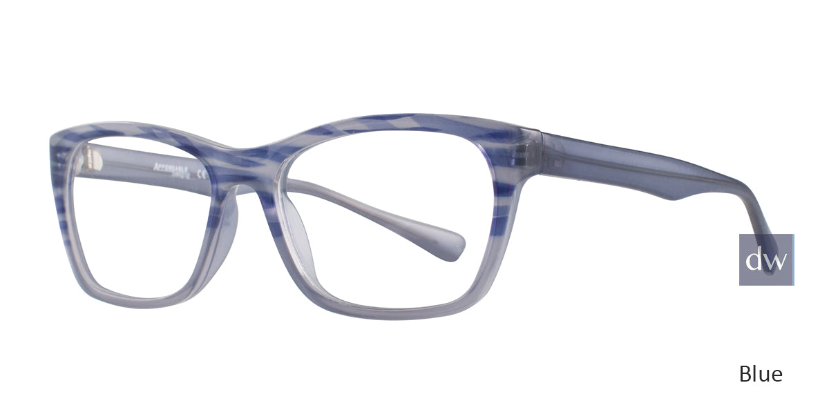 Blue Affordable Designs Alice Eyeglasses.