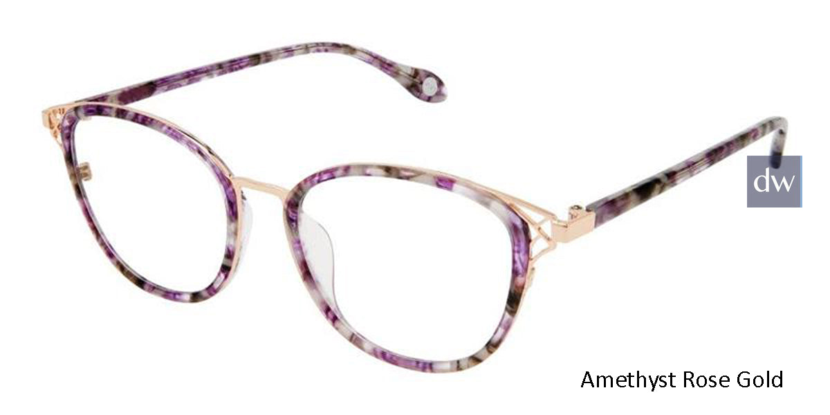 Amethyst Rose Gold Fysh 3665 Eyeglasses.