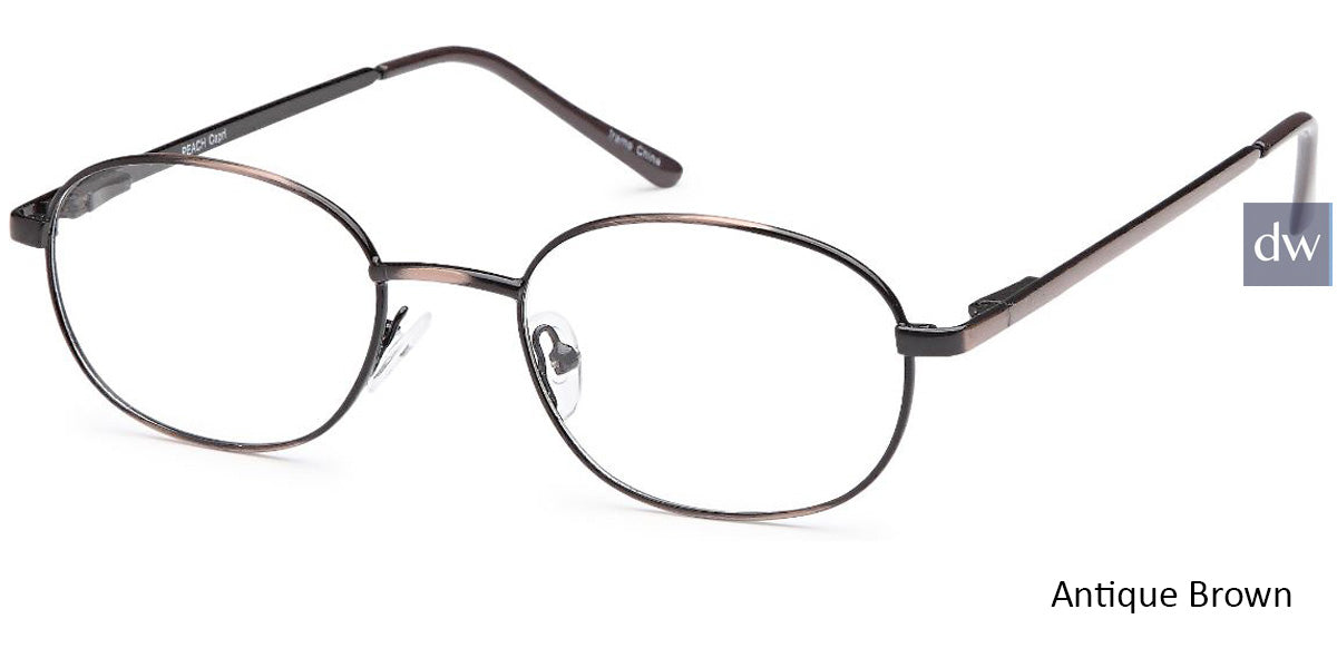 Antique Brown Capri Peachtree Peach Black Eyeglasses