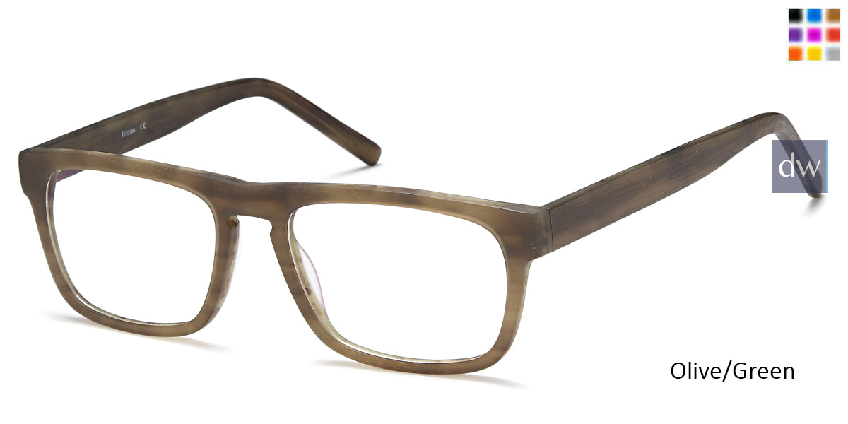 Olive/Green Capri BIGGU B768 Eyeglasses.