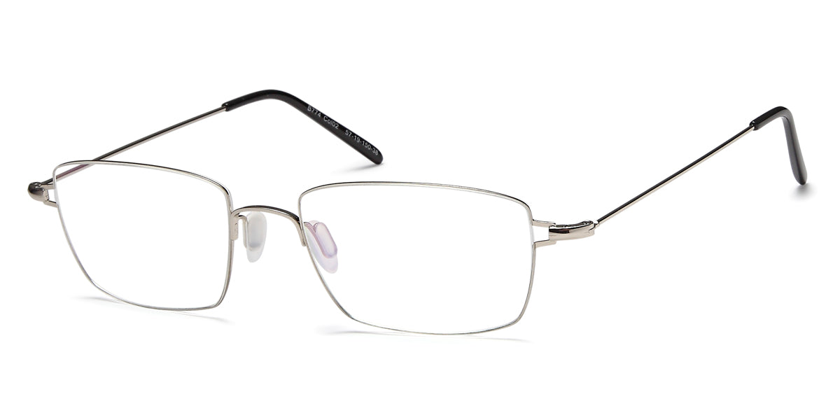 Shiny Silver Capri BIGGU B774 Eyeglasses.