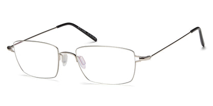 Shiny Silver Capri BIGGU B774 Eyeglasses.