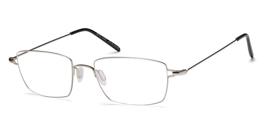 Shiny Silver Capri BIGGU B774 Eyeglasses.
