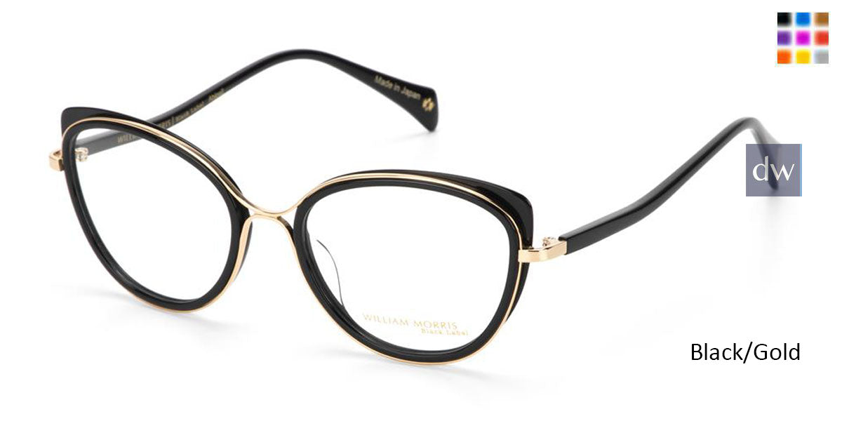Black/Gold William Morris Black Label BLABIGAIL Eyeglasses