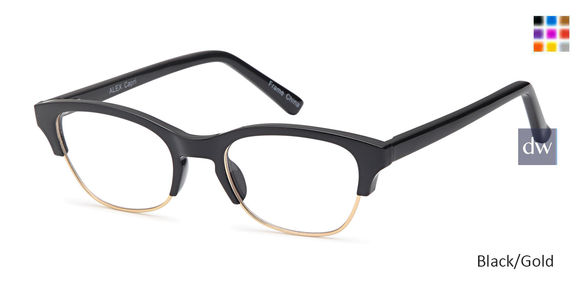 Black Gold Capri Millennial Alex Eyeglasses.