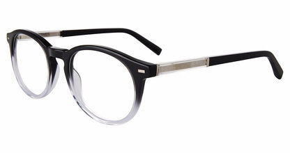 Jones New York VJOM546 Oval Eyeglasses in Black Grad — men's full acetate frame
