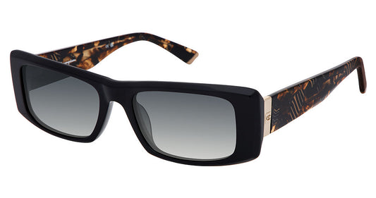 Black colorway:
Champion ESME Rectangle Sunglasses in Black — women's full acetate frame
