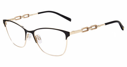 Jones New York VJON504 Cat Eye Eyeglasses in Black — women's full metal frame
