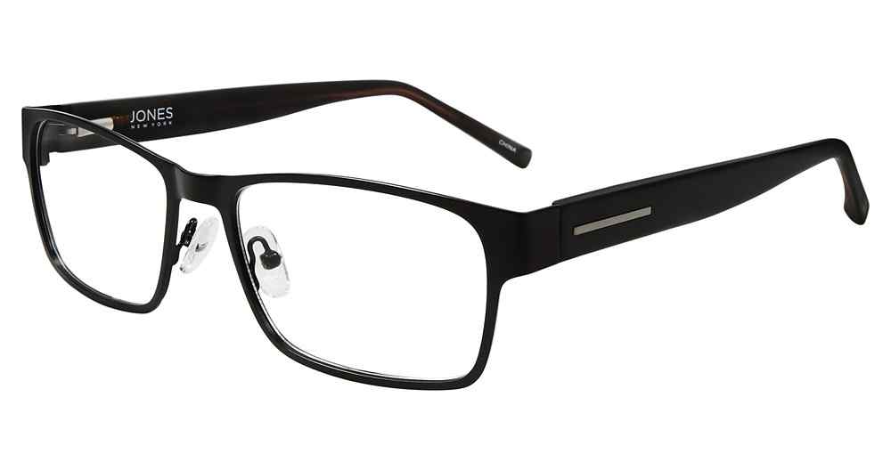 Jones New York J357 Rectangle Eyeglasses in Black — men's full metal frame
