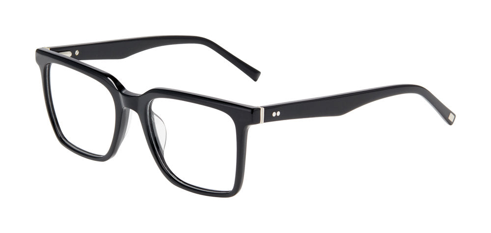 “Jones New York VJOM561 men's square plastic eyeglasses in Black.”