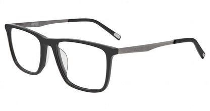 Jones New York VJOM571 men's square plastic eyeglasses in Black.