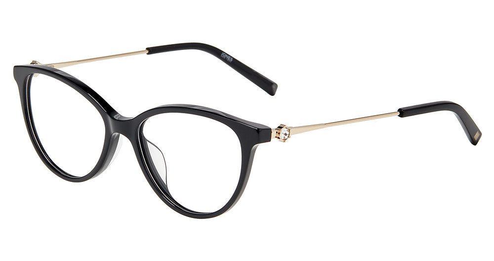 Jones New York VJON802 Cat Eye Eyeglasses in Black — women's full acetate frame
