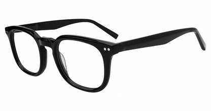 Jones New York VJOM556 Square Eyeglasses in Black — men's full acetate frame
