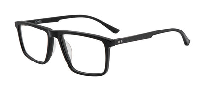 Jones New York VJOM568 men's rectangle plastic eyeglasses in Black.