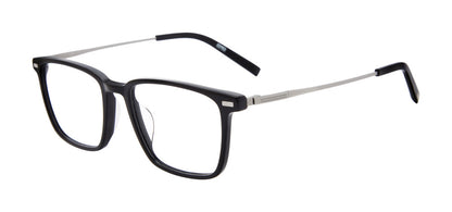 “Jones New York VJOM564 men's square plastic eyeglasses in Black.”