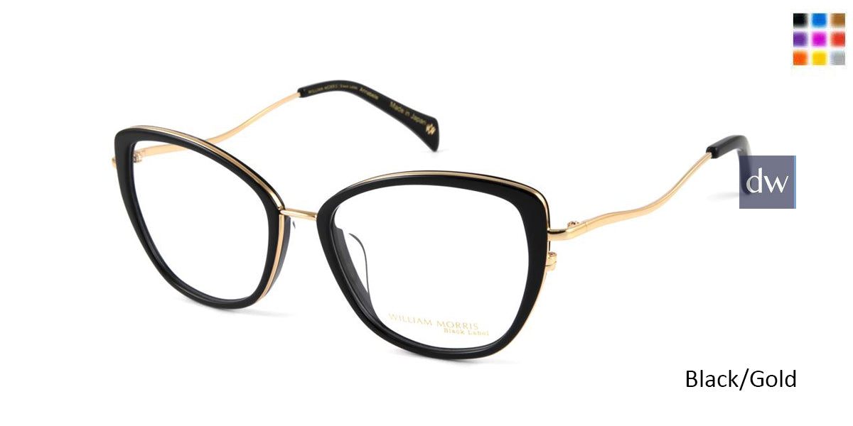Black/Gold William Morris Black Label BLANNABELLE Eyeglasses