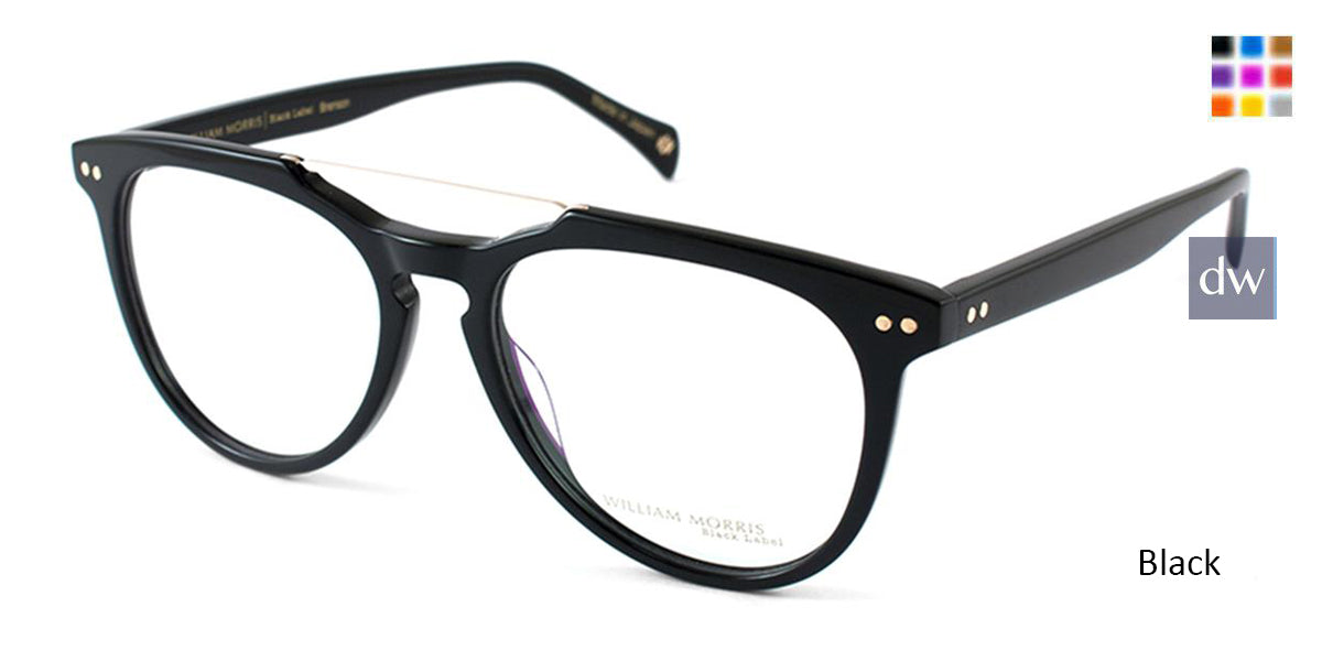 Black William Morris Black Label BLBRANSON Eyeglasses