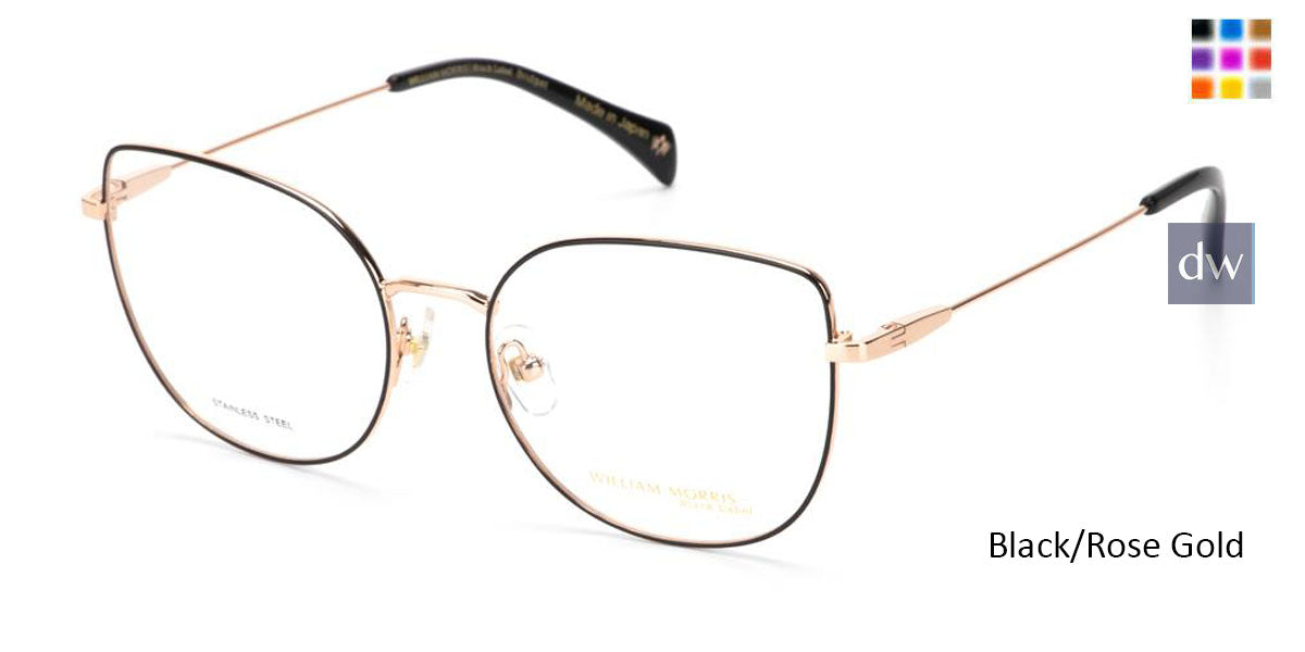 Black/Rose Gold William Morris Black Label BLBRIDGDGET Eyeglasses