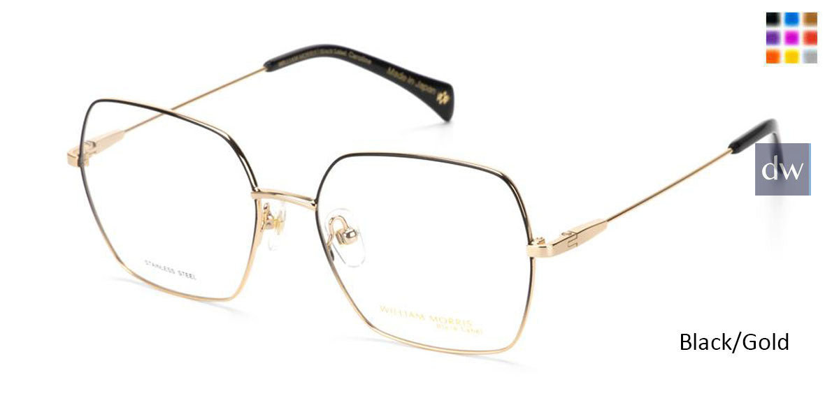 Black/Gold William Morris Black Label BLCAROLINE Eyeglasses