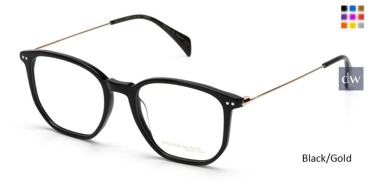 Black/Gold William Morris Black Label BLCONNOR Eyeglasses