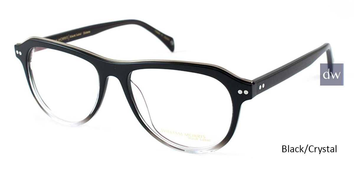 Black/Crystal William Morris Black Label BLDICKENS Eyeglasses
