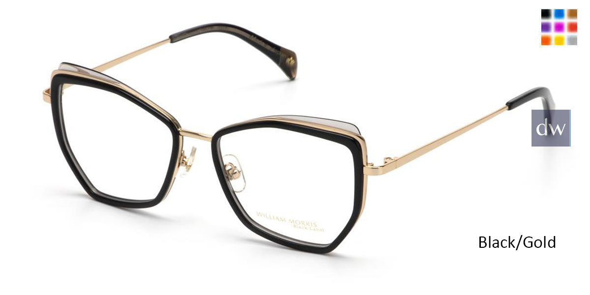 Black/Gold William Morris Black Label BLJACKIE Eyeglasses